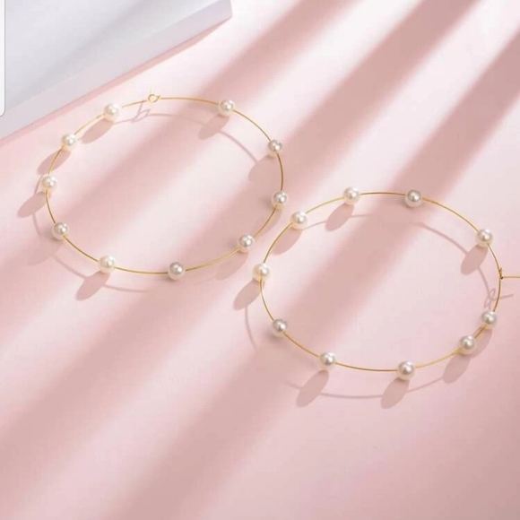 *Estelle* Giant Hoop Earrings - Picture 2 of 5